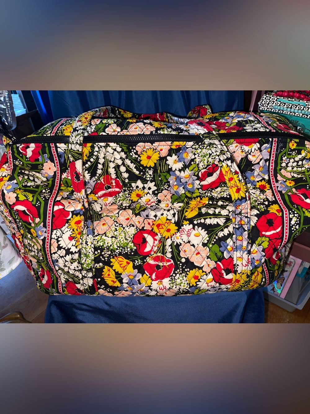 Vera Bradley Weekender Floral Quilted Women's Tote/Duffle Bag - Picture 1 of 6